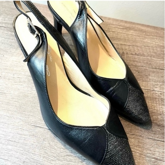 Brenda Zaro Point Toe Sling Back Heels - Picture 11 of 16